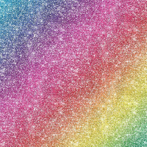 Gradient rainbow glitter pattern