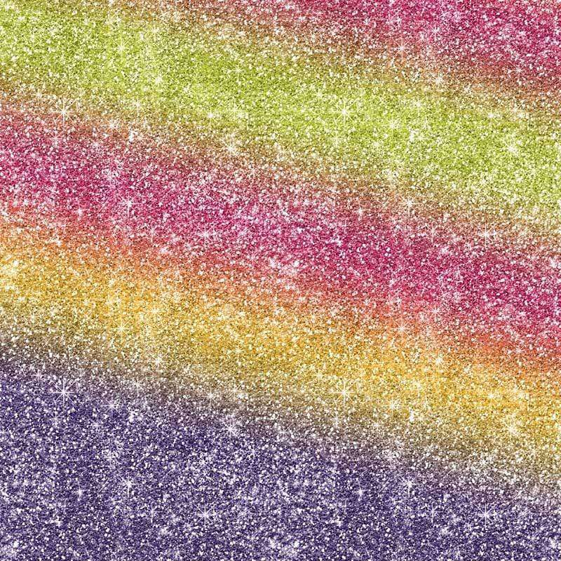 Gradient glitter pattern with a spectrum of colors
