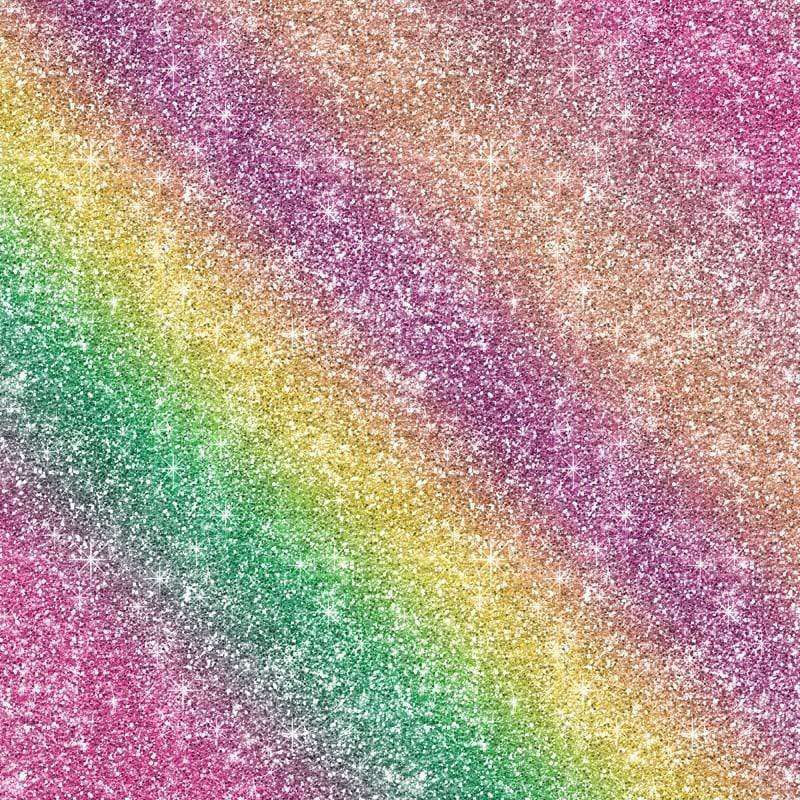 A glittery texture with a rainbow gradient