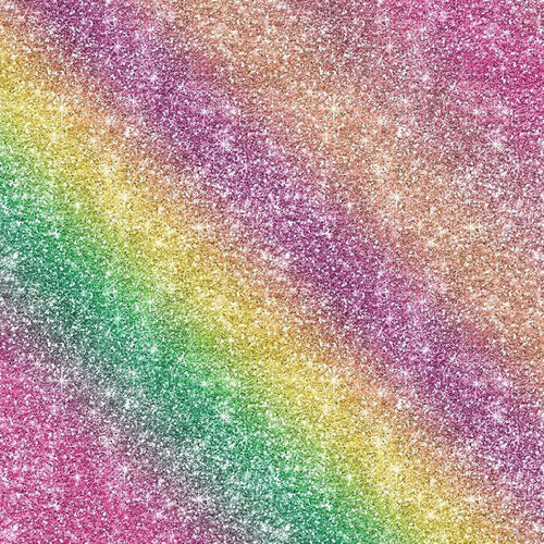 Glittery rainbow gradient pattern