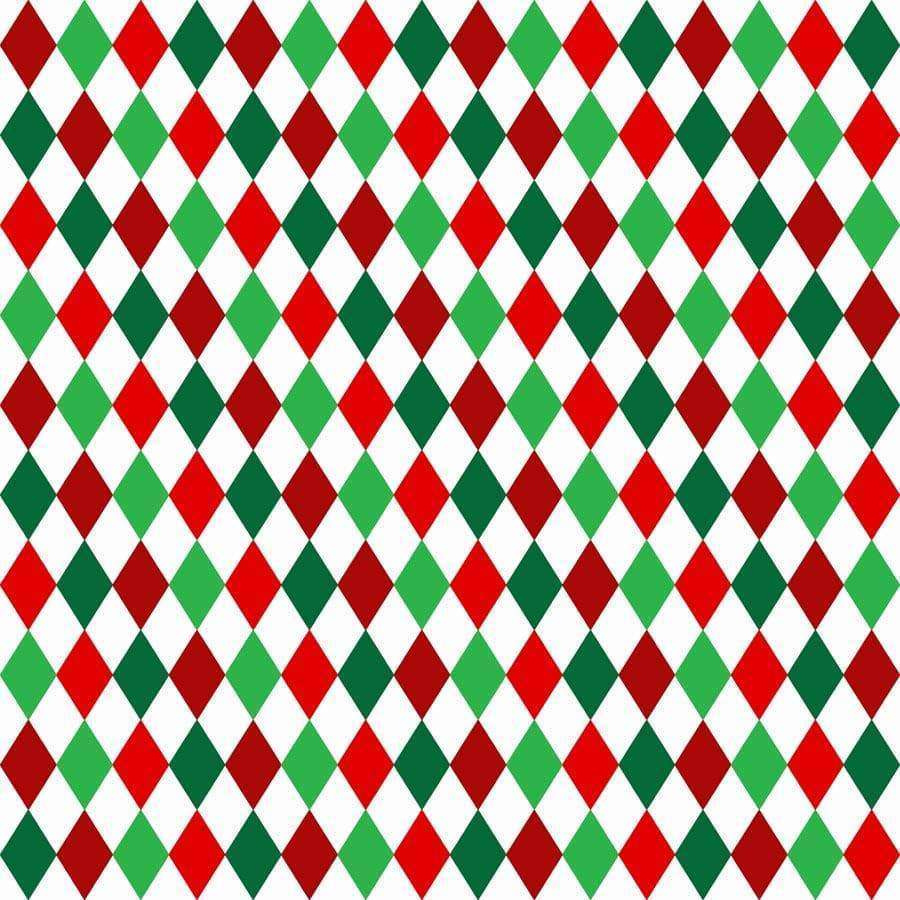 Green, red, and white diamond pattern