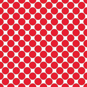Seamless pattern of red circles on a white background