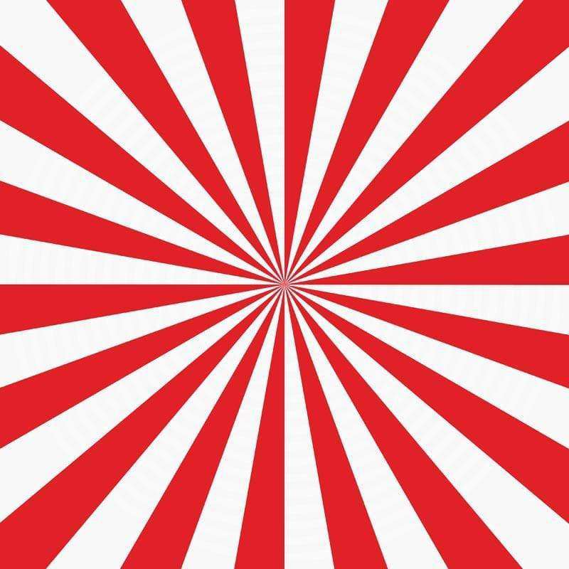 Red and white radial stripe pattern