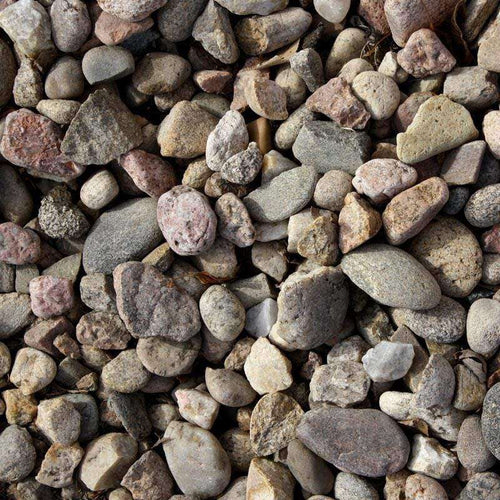 Assorted pebbles in various shades