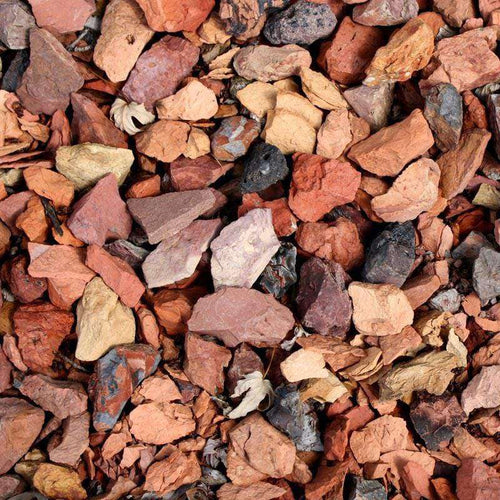 Varied earth-toned stone chips pattern