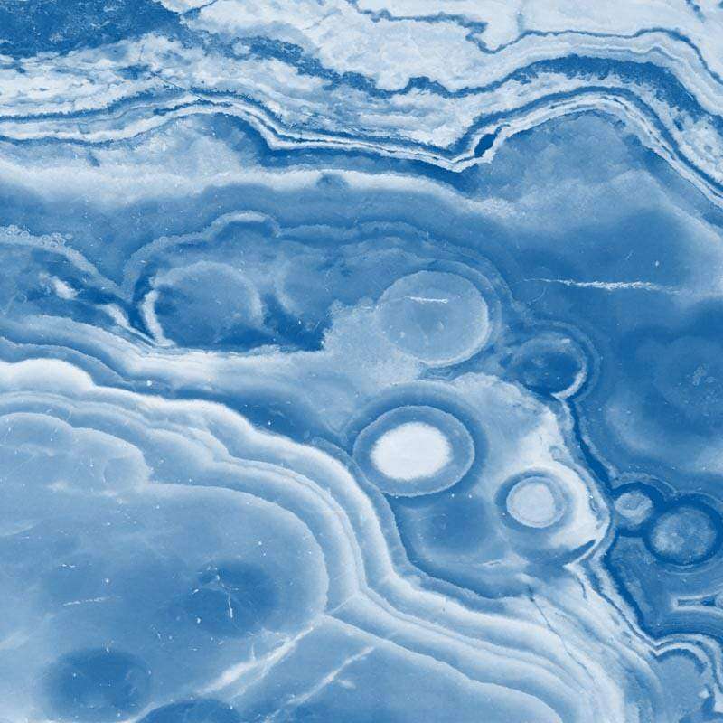 Abstract blue ice pattern resembling marble textures
