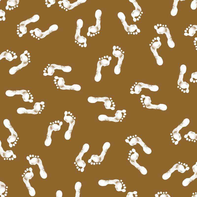 Footprint pattern on a sepia background