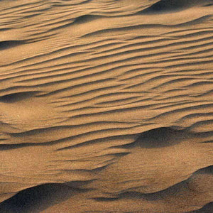 Close-up of sandy dunes with wavy textures