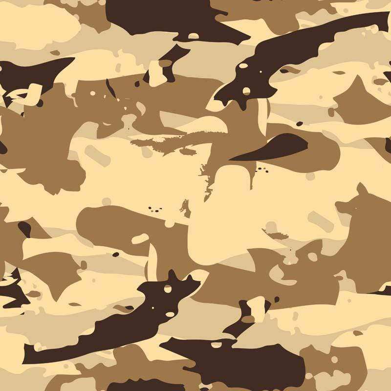 A camouflage pattern with various earth tones
