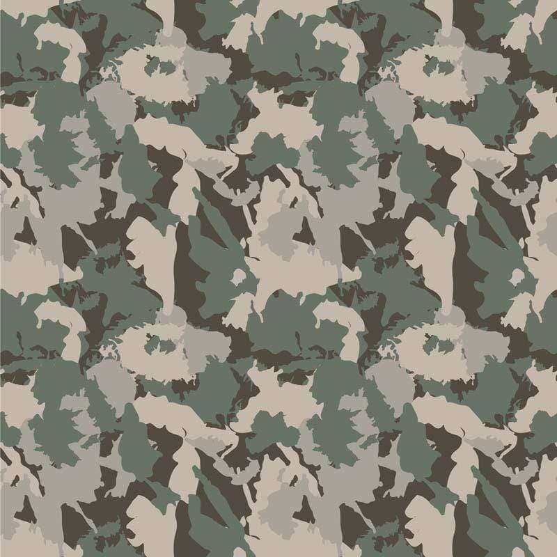 Abstract camouflage pattern in cool tones