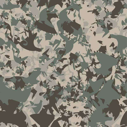 Abstract camouflage pattern with assorted shapes