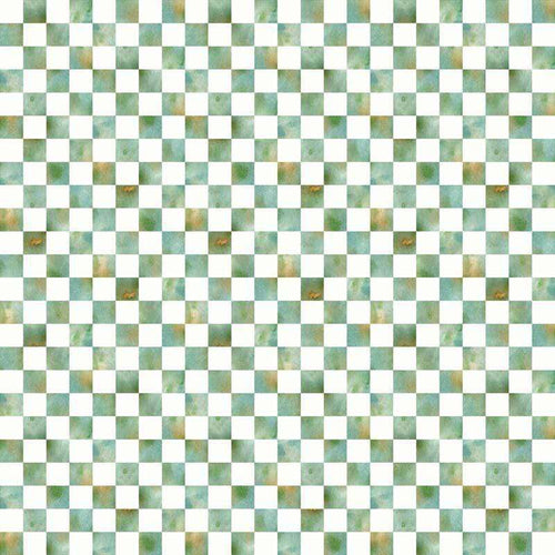 Green and white textured checkerboard pattern