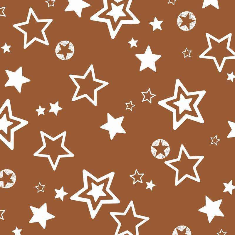 Assorted stars on a brown background