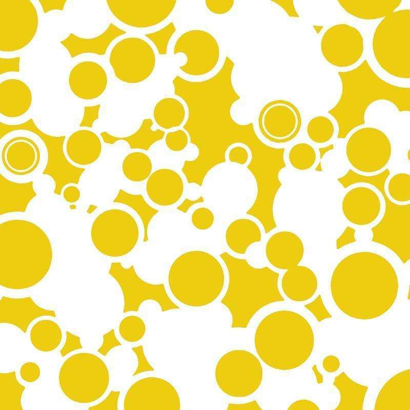 Abstract yellow and white bubble pattern
