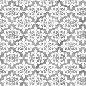 Black and white fleur-de-lis pattern