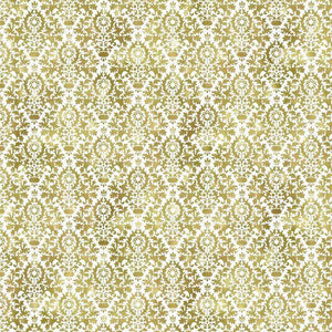 Intricate floral pattern with golden and cream hues