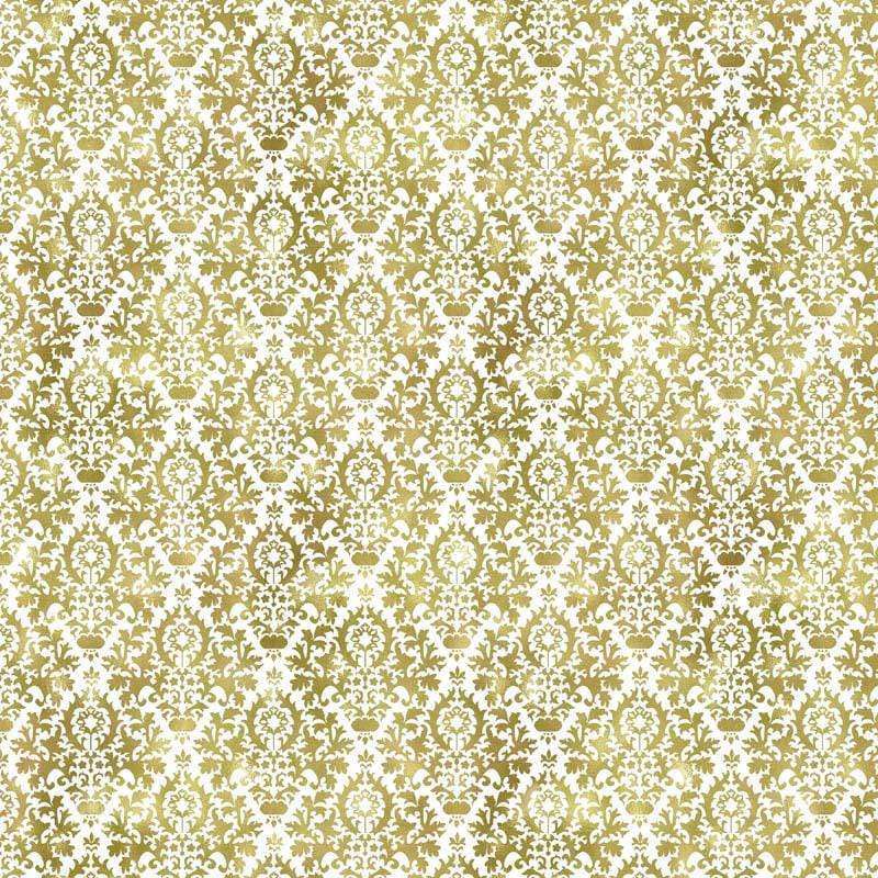 Intricate floral pattern with golden and cream hues