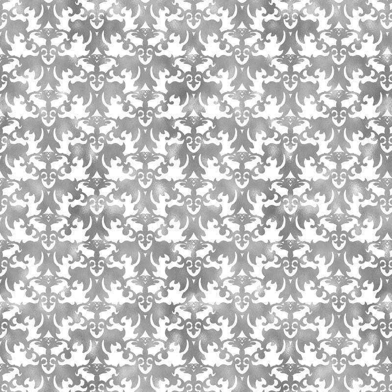 Seamless monochrome fleur-de-lis pattern on a textured background