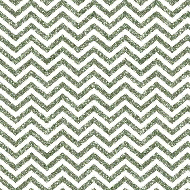 Green and white distressed chevron pattern