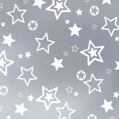 Assorted stars pattern on a grey background