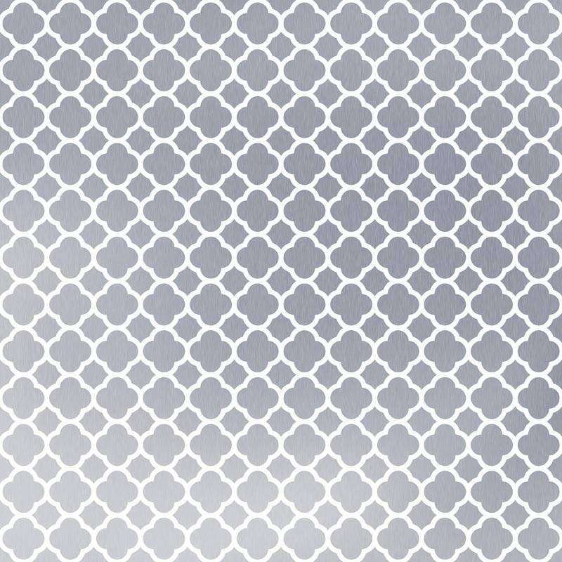 Seamless grey quatrefoil pattern