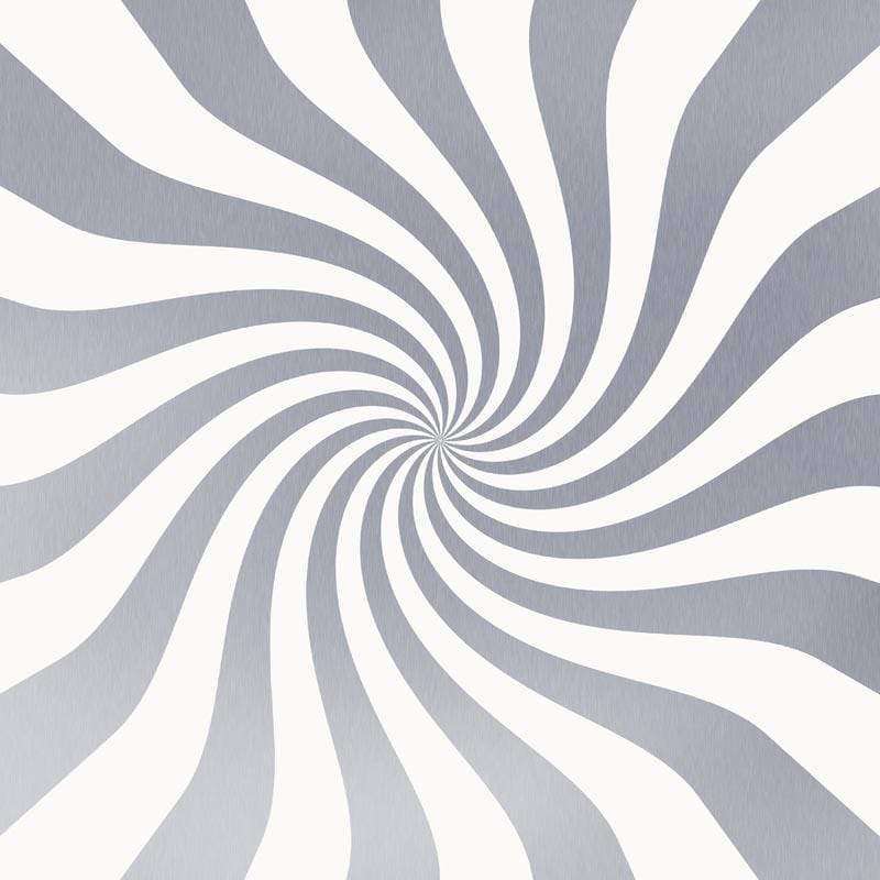 Black and white swirl pattern creating an optical illusion