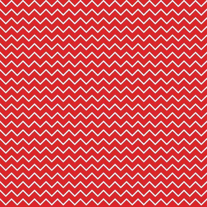 Repetitive zigzag pattern in crimson and white