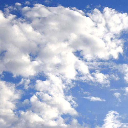 Cloud patterns against a blue sky