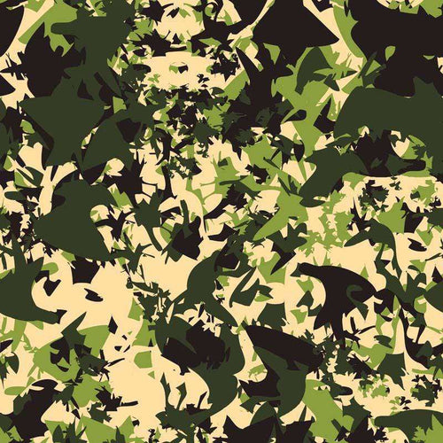 Abstract camouflage pattern with foliage shapes