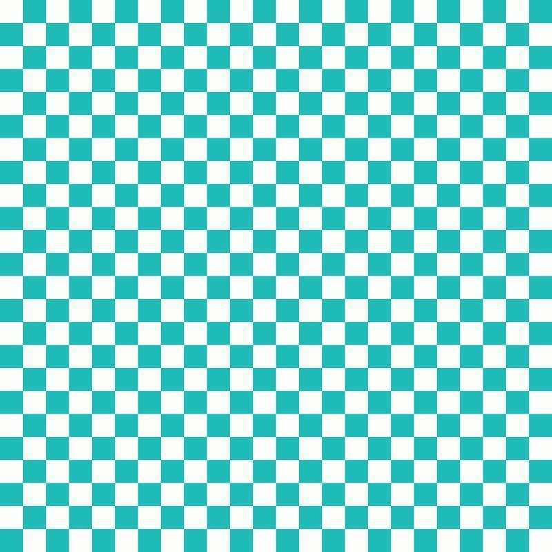 A seamless checkerboard pattern with alternating aqua and white squares