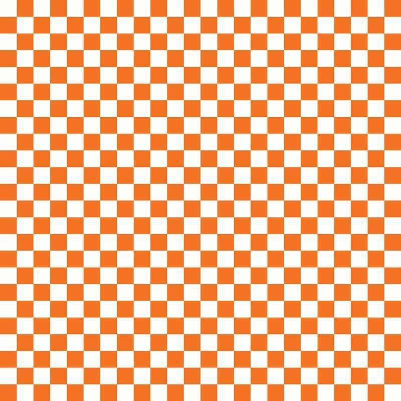 Orange and white classic checkered pattern