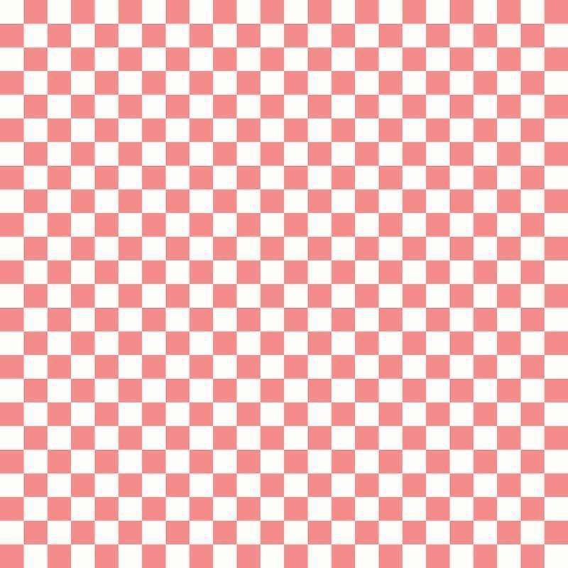 Coral and white checkered pattern