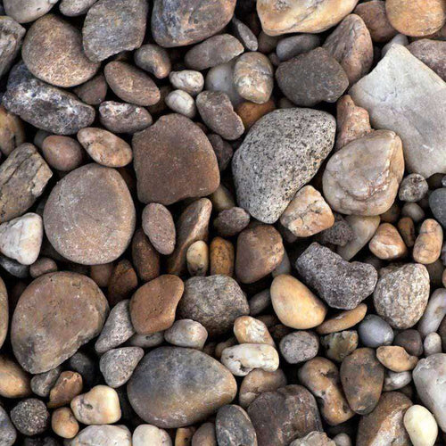 Close-up photo of various smooth pebbles
