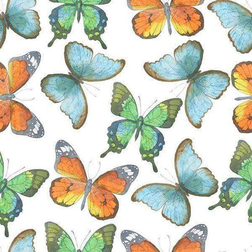 Assorted watercolor butterflies pattern