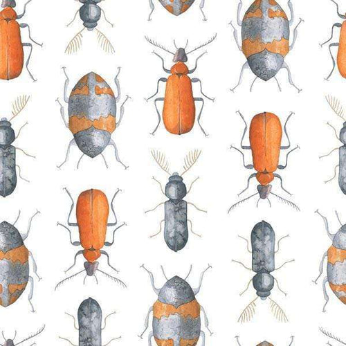 Assorted watercolor beetles pattern