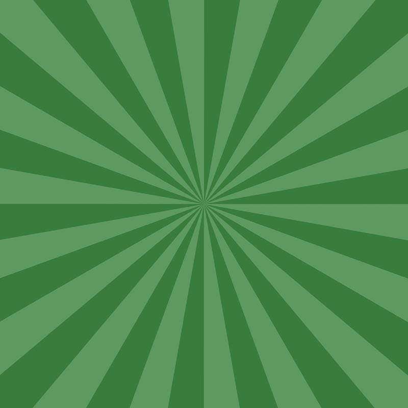 Radiating green sunburst pattern