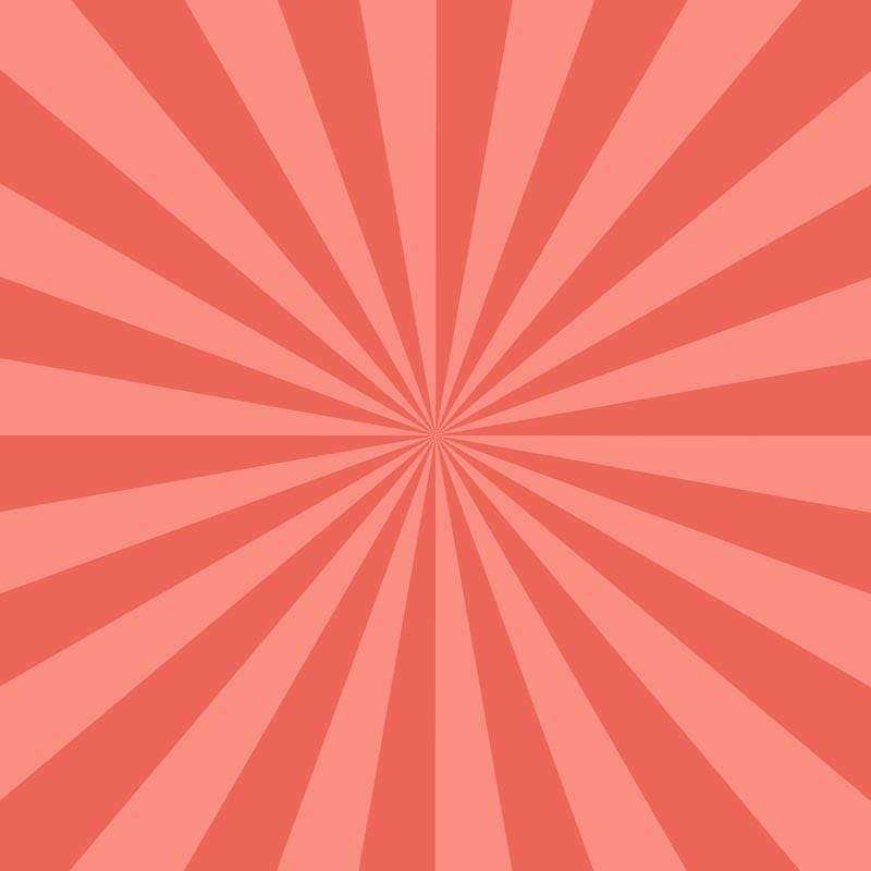 Sunburst pattern in shades of coral