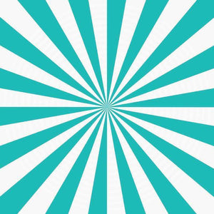 Teal and white sunburst pattern