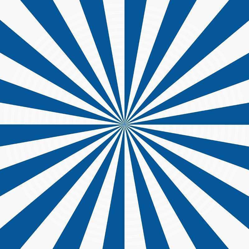 Blue and white radial stripe pattern