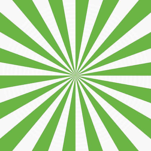 Green and white radial stripe pattern