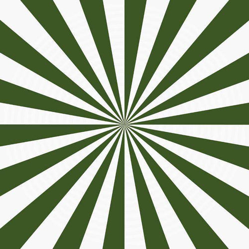 Green and white radial burst pattern