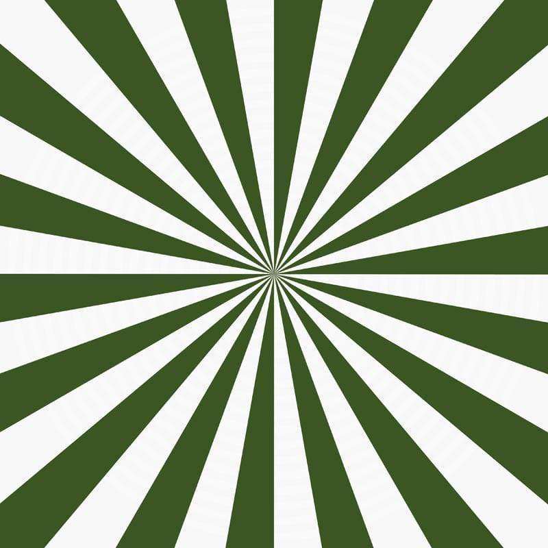Green and white radial burst pattern