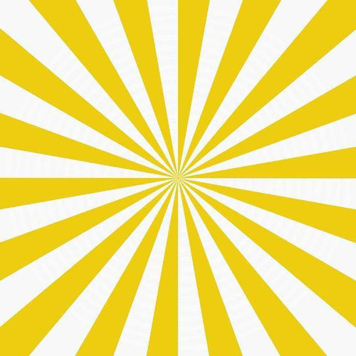 Radiating yellow and white striped pattern