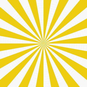 Radiating yellow and white striped pattern