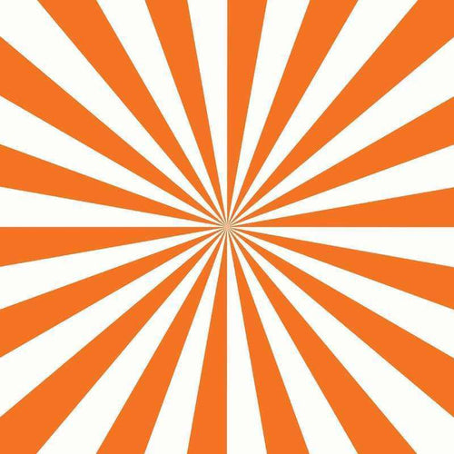 Orange and white sunburst pattern