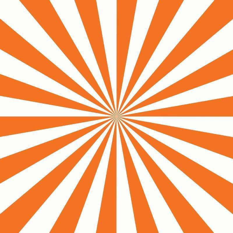 Orange and white sunburst pattern