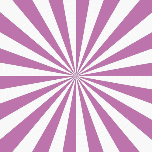 A radial burst pattern with alternating purple and white stripes