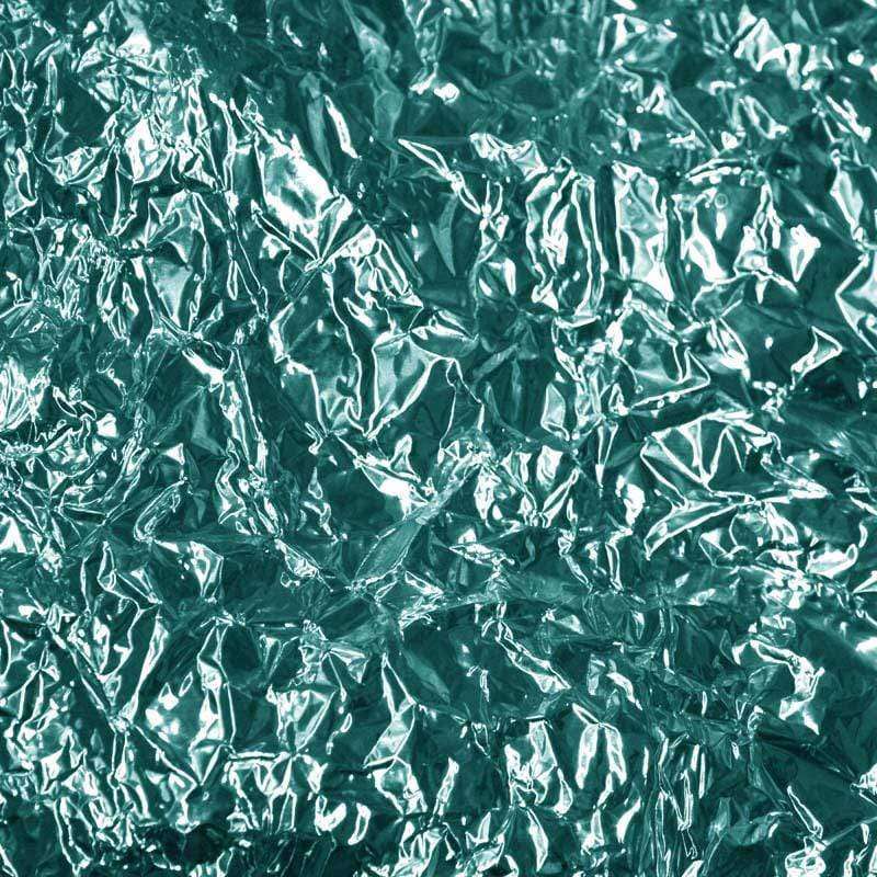 Crumpled shiny turquoise texture