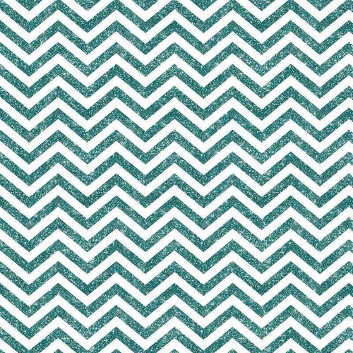 Aquatic teal and white zigzag pattern