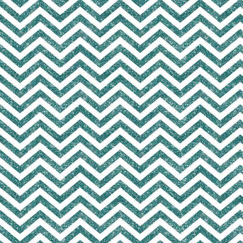 Aquatic teal and white zigzag pattern